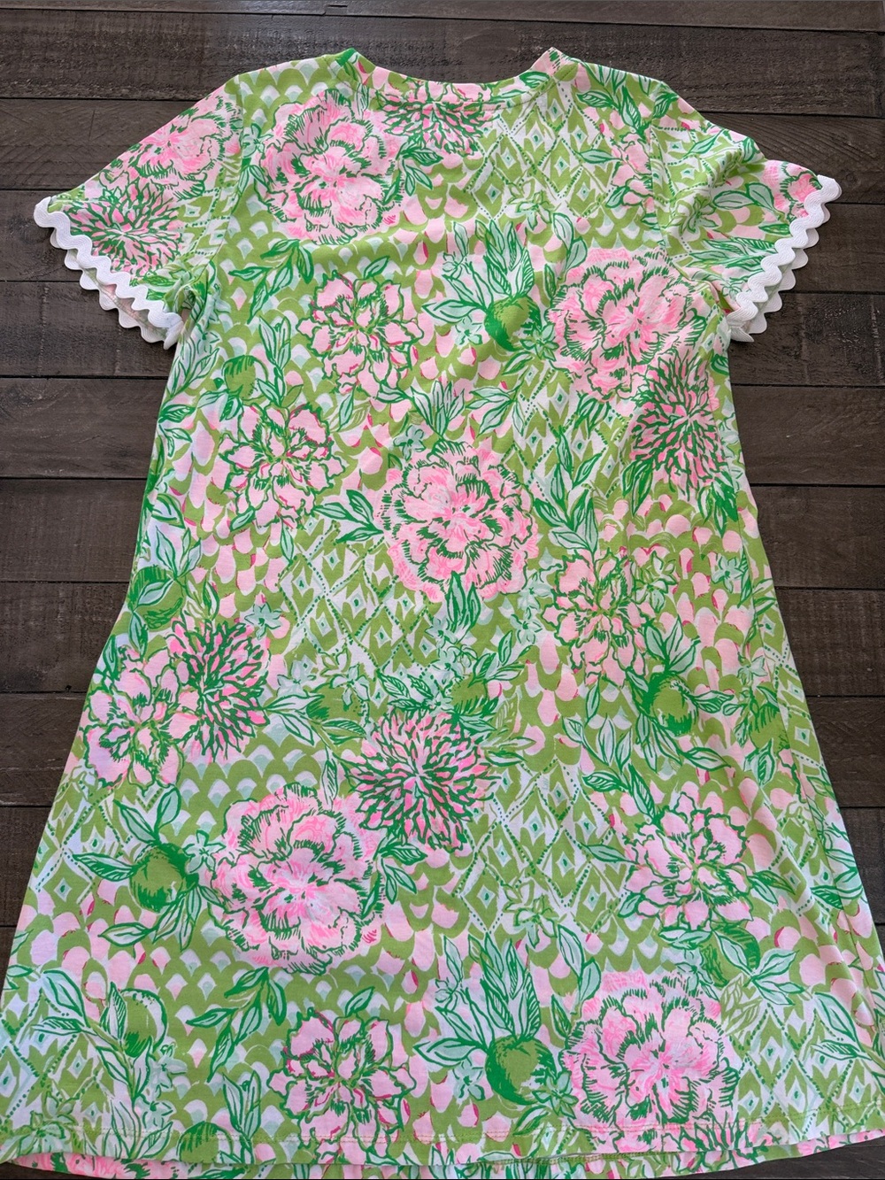 Lilly Pulitzer Cody Short Sleeve Dress in Fauna Green Lime Size M - Picture 2 of 5